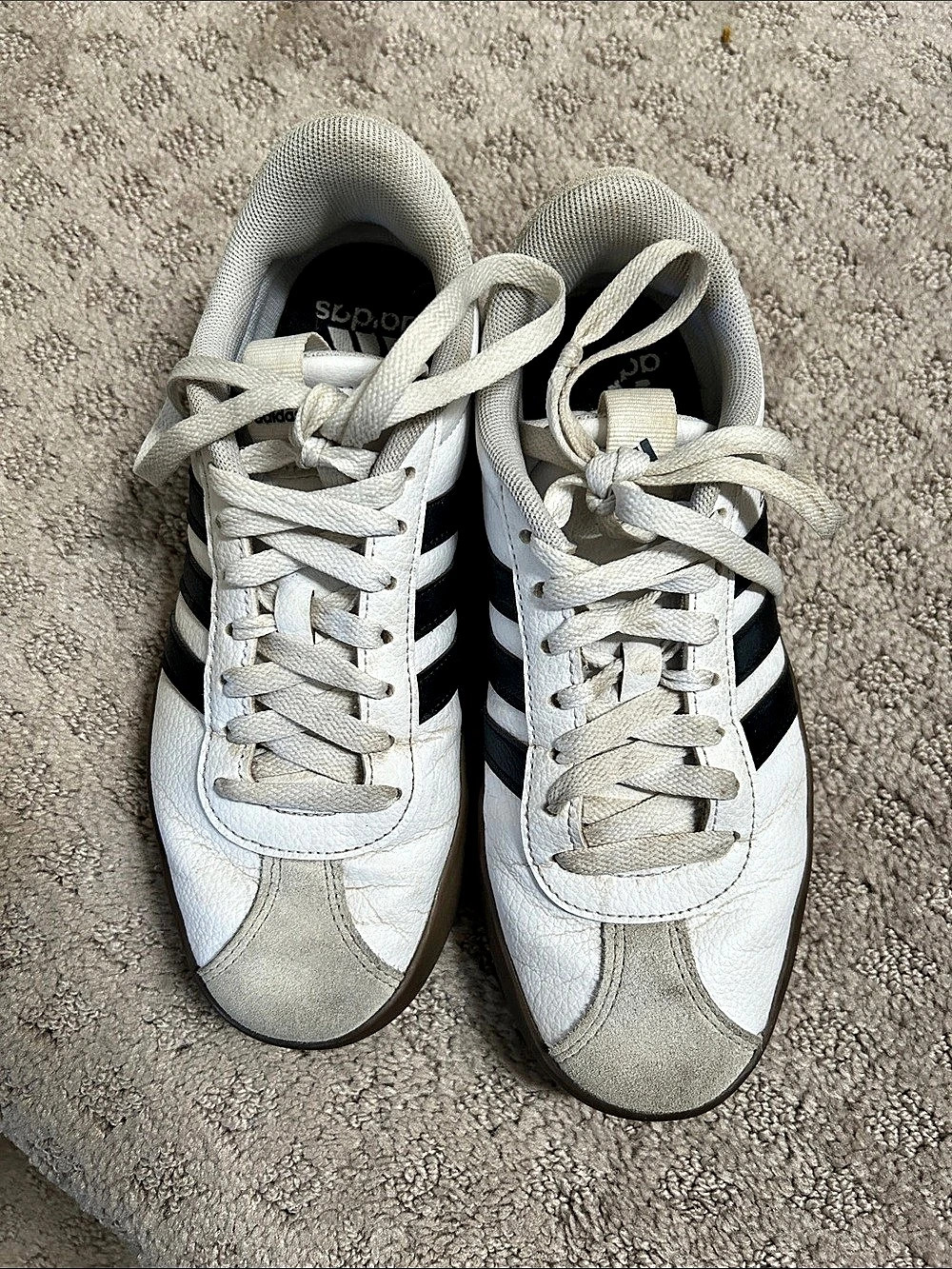 adidas Cloudfoam Comfort Women's Sneakers White & Black US 6.5